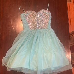 Sparkling Mint Green junior’s Dress